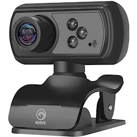 ვებკამერა Marvo MPC01 Webcam LED Lights, Built-in microphone, USB Black